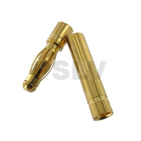 Q-C-0020   Quantum Φ4.0 mm Gold Plated Bullet Connectors Easy Solder  